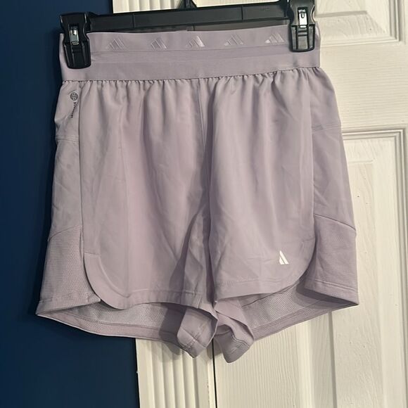 adidas Women's Athletic Shorts in Light Purple - Picture 2 of 3